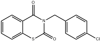 3-(4-CHLOROBENZYL)-2H-1,3-BENZOTHIAZINE-2,4(3H)-DIONE 结构式
