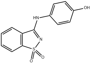 4-[(1,1-二氧代-1,2-苯并噻唑-3-基)氨基]苯酚 结构式