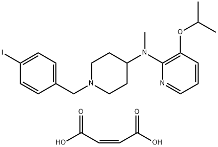 1-[4-IODOBENZYL]-4-[[2-[3-ISOPROPOXY]PYRIDYL]-METHYLAMINO]PIPERIDINE MALEATE 结构式