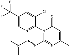 N'-(1-[3-CHLORO-5-(TRIFLUOROMETHYL)-2-PYRIDINYL]-4-METHYL-6-OXO-1,6-DIHYDRO-2-PYRIMIDINYL)-N,N-DIMETHYLIMINOFORMAMIDE 结构式