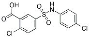 2-CHLORO-5-(4-CHLORO-PHENYLSULFAMOYL)-BENZOIC ACID 结构式