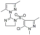 5-CHLORO-4-([2-(3,5-DIMETHYL-1H-PYRAZOL-1-YL)-4,5-DIHYDRO-1H-IMIDAZOL-1-YL]SULFONYL)-1,3-DIMETHYL-1H-PYRAZOLE 结构式