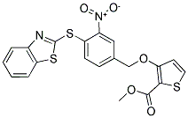 METHYL 3-([4-(1,3-BENZOTHIAZOL-2-YLSULFANYL)-3-NITROBENZYL]OXY)-2-THIOPHENECARBOXYLATE 结构式