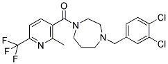 [4-(3,4-DICHLOROBENZYL)-1,4-DIAZEPAN-1-YL][2-METHYL-6-(TRIFLUOROMETHYL)PYRIDIN-3-YL]METHANONE 结构式