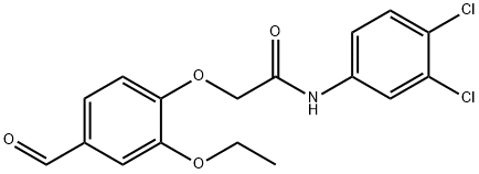 N-(3,4-DICHLORO-PHENYL)-2-(2-ETHOXY-4-FORMYL-PHENOXY)-ACETAMIDE 结构式