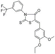 (5Z)-5-(4-ETHOXY-3-METHOXYBENZYLIDENE)-2-THIOXO-3-[3-(TRIFLUOROMETHYL)PHENYL]-1,3-THIAZOLIDIN-4-ONE 结构式