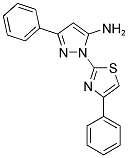 3-PHENYL-1-(4-PHENYL-1,3-THIAZOL-2-YL)-1H-PYRAZOL-5-AMINE 结构式