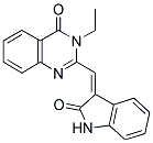 3-ETHYL-2-[(Z)-(2-OXO-1,2-DIHYDRO-3H-INDOL-3-YLIDENE)METHYL]QUINAZOLIN-4(3H)-ONE 结构式