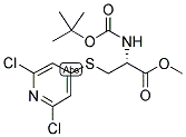 N-BOC-S-(2,6-DICHLOROPYRIDIN-4-YL)-(L)-CYSTEINE, METHYL ESTER 结构式