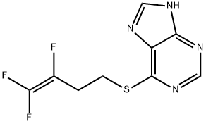 6-[(3,4,4-TRIFLUORO-3-BUTENYL)SULFANYL]-9H-PURINE 结构式