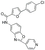 5-(4-CHLOROPHENYL)-N-(2-PYRIDIN-4-YL-1,3-BENZOXAZOL-5-YL)-2-FURAMIDE 结构式