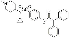 N-[4-((CYCLOPROPYL(1-METHYLPIPERIDIN-4-YL)AMINO)SULPHONYL)PHENYL]DIPHENYLACETAMIDE 结构式
