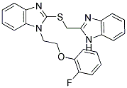 2-[(1H-BENZIMIDAZOL-2-YLMETHYL)THIO]-1-[2-(2-FLUOROPHENOXY)ETHYL]-1H-BENZIMIDAZOLE 结构式