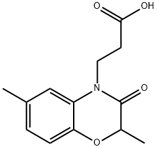 3-(2,6-DIMETHYL-3-OXO-2,3-DIHYDRO-BENZO[1,4]-OXAZIN-4-YL)-PROPIONIC ACID 结构式