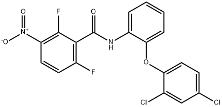 N-(2-(2,4-二氯苯氧基)苯基)-2,6-二氟-3-硝基苯甲酰胺 结构式