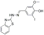 4-HYDROXY-3-IODO-5-METHOXYBENZALDEHYDE 1,3-BENZOTHIAZOL-2-YLHYDRAZONE 结构式