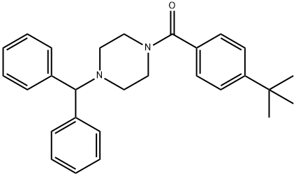 4-(TERT-BUTYL)PHENYL (4-(DIPHENYLMETHYL)PIPERAZINYL KETONE 结构式
