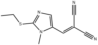 2-([2-(Ethylsulfanyl)-1-methyl-1H-imidazol-5-yl]methylene)malononitrile 结构式
