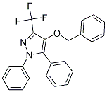 4-(BENZYLOXY)-1,5-DIPHENYL-3-(TRIFLUOROMETHYL)-1H-PYRAZOLE 结构式