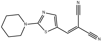 2-[(2-PIPERIDINO-1,3-THIAZOL-5-YL)METHYLENE]MALONONITRILE 结构式