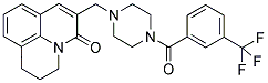 N-[(2,3-DIHYDRO-5-OXO-(1H,5H)-BENZO[IJ]QUINOLIZIN-6-YL)METHYL]-N'-[3-(TRIFLUOROMETHYL)BENZOYL]PIPERAZINE 结构式