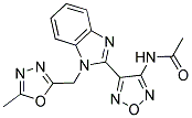 N-(4-{1-[(5-METHYL-1,3,4-OXADIAZOL-2-YL)METHYL]-1H-BENZIMIDAZOL-2-YL}-1,2,5-OXADIAZOL-3-YL)ACETAMIDE 结构式