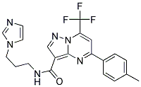 N-[3-(1H-IMIDAZOL-1-YL)PROPYL]-5-(4-METHYLPHENYL)-7-(TRIFLUOROMETHYL)PYRAZOLO[1,5-A]PYRIMIDINE-3-CARBOXAMIDE 结构式