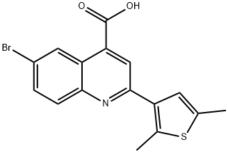 6-BROMO-2-(2,5-DIMETHYL-THIOPHEN-3-YL)-QUINOLINE-4-CARBOXYLIC ACID 结构式