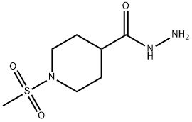 1-(甲基磺酰基)哌啶-4-卡巴肼 结构式