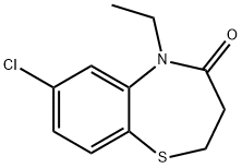 7-CHLORO-5-ETHYL-2,3-DIHYDRO-1,5-BENZOTHIAZEPIN-4(5H)-ONE 结构式