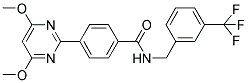 4-(4,6-DIMETHOXYPYRIMIDIN-2-YL)-N-[3-(TRIFLUOROMETHYL)BENZYL]BENZAMIDE 结构式