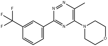 6-METHYL-5-MORPHOLINO-3-[3-(TRIFLUOROMETHYL)PHENYL]-1,2,4-TRIAZINE 结构式