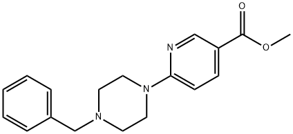 6-(4-苄基哌嗪-1-基)烟酸甲酯 结构式