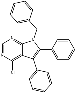 7-苄基-4-氯-5,6-二苯基-7H-吡咯-[2,3-D]嘧啶 结构式