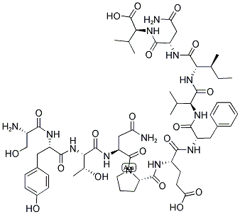 ALA-GLY-ASN-LYS-VAL-ILE-SER-PRO-SER-GLU-ASP-ARG-ARG-GLN-CYS: AGNKVISPSEDRRQC 结构式