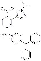 1-(DIPHENYLMETHYL)-4-[(3-(1-ISOPROPYL-(1H)-PYRAZOL-4-YL)-4-NITROPHENYL)CARBONYL]PIPERAZINE 结构式