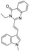 3-ETHYL-2-[(E)-2-(1-METHYL-1H-INDOL-3-YL)VINYL]QUINAZOLIN-4(3H)-ONE 结构式