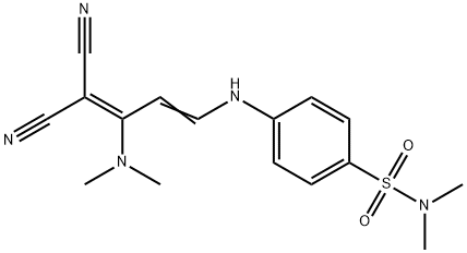 4-([4,4-DICYANO-3-(DIMETHYLAMINO)-1,3-BUTADIENYL]AMINO)-N,N-DIMETHYLBENZENESULFONAMIDE 结构式