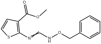 METHYL 2-(([(BENZYLOXY)IMINO]METHYL)AMINO)-3-THIOPHENECARBOXYLATE 结构式
