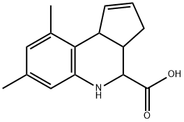 7,9-DIMETHYL-3A,4,5,9B-TETRAHYDRO-3H-CYCLOPENTA[C]QUINOLINE-4-CARBOXYLIC ACID 结构式