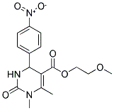 1,6-DIMETHYL-4-(4-NITRO-PHENYL)-2-OXO-1,2,3,4-TETRAHYDRO-PYRIMIDINE-5-CARBOXYLIC ACID 2-METHOXY-ETHYL ESTER 结构式