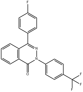 4-(4-FLUOROPHENYL)-2-[4-(TRIFLUOROMETHYL)PHENYL]-1(2H)-PHTHALAZINONE 结构式