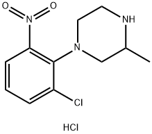 1-(2-CHLORO-6-NITROPHENYL)-3-METHYLPIPERAZINE HYDROCHLORIDE 结构式