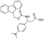 FMOC-DL-3-(4-N,N-DIMETHYLAMINOPHENYL)-3-AMINO-PROPIONIC ACID 结构式