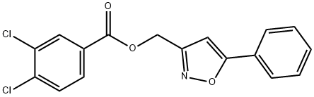 (5-PHENYL-3-ISOXAZOLYL)METHYL 3,4-DICHLOROBENZENECARBOXYLATE 结构式