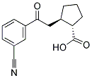 TRANS-2-[2-(3-CYANOPHENYL)-2-OXOETHYL]CYCLOPENTANE-1-CARBOXYLIC ACID 结构式