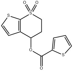 1,1-DIOXO-1,2,3,4-TETRAHYDRO-1LAMBDA6-THIENO[2,3-B]THIOPYRAN-4-YL 2-THIOPHENECARBOXYLATE 结构式