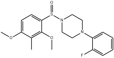 1-[(2,4-DIMETHOXY-3-METHYLPHENYL)SULFINYL]-4-(2-FLUOROPHENYL)PIPERAZINE 结构式