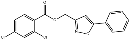 (5-PHENYL-3-ISOXAZOLYL)METHYL 2,4-DICHLOROBENZENECARBOXYLATE 结构式