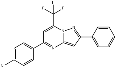 5-(4-CHLOROPHENYL)-2-PHENYL-7-(TRIFLUOROMETHYL)PYRAZOLO[1,5-A]PYRIMIDINE 结构式